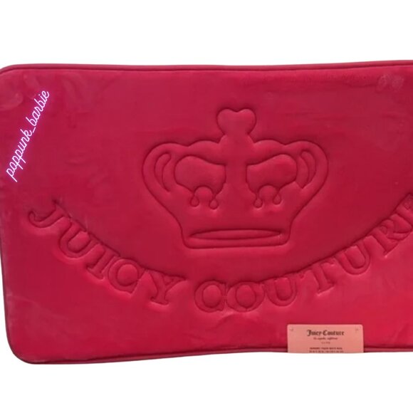 Juicy Couture Hot Pink Crown Bathroom Memory Foam Bath Rug‎ Mat Shower NWT - Picture 3 of 8